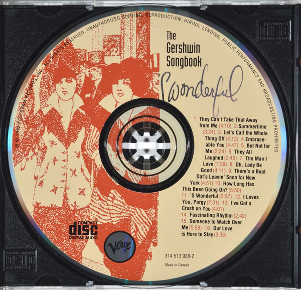 George & Ira Gershwin - The Gershwin Songbook - 'S Wonderful (CD, Comp) (Near Mint (NM or M-)) - Image 3