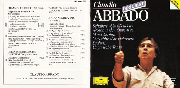 Claudio Abbado - Schubert / Mendelssohn / Brahms (CD, Comp) (Near Mint (NM or M-)) - Image 4