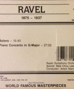 Alternative view of Maurice Ravel - Simfonični Orkester RTV Ljubljana, Anton Nanut, Mee Chou Lee - Bolero / Piano Concerto In G-Major (CD, Album) (Near Mint (NM or M-))