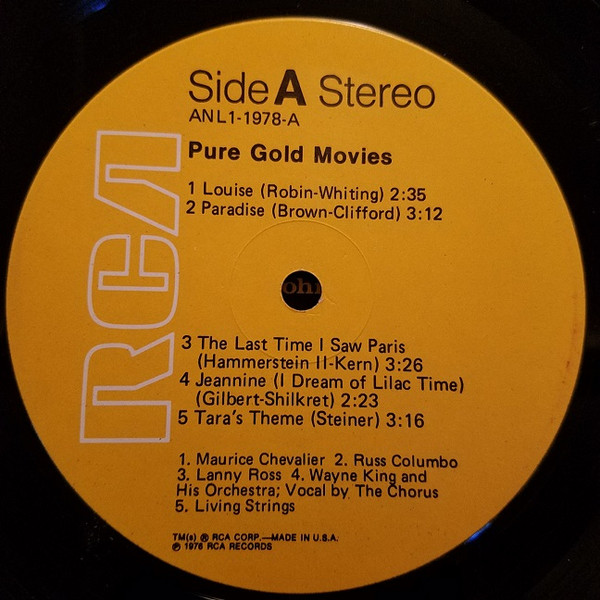 Various - Pure Gold Movies (LP, Album, Comp) (Mint (M)) - Image 3