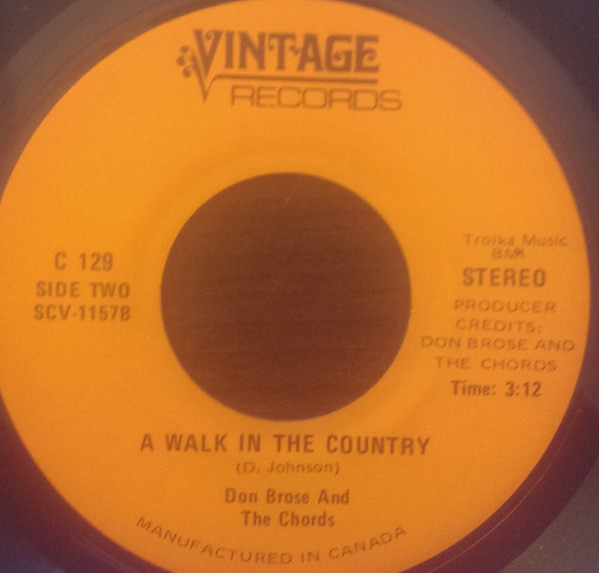 Don Brose And The Chords - Loving You From A Distance (7") (Very Good Plus (VG+)) - Image 2