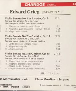 Alternative view of Edvard Grieg, Lydia Mordkovitch, Elena Mordkovitch - The Violin Sonatas (CD) (Mint (M))