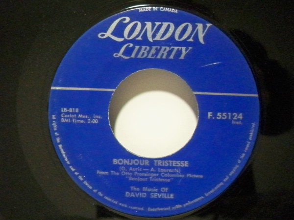David Seville - Bonjour Tristesse / Dance From Bonjour Tristesse (7", Single) (Very Good Plus (VG+))