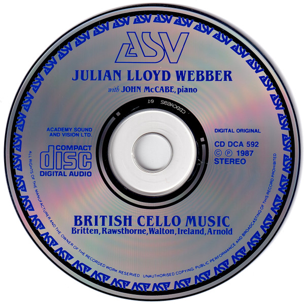 Julian Lloyd Webber, John McCabe (2) - British Cello Music (CD, Album) (Near Mint (NM or M-)) - Image 3