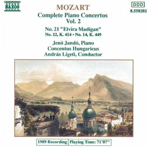 Wolfgang Amadeus Mozart / Jenö Jandó, Concentus Hungaricus, András Ligeti - Complete Piano Concertos Vol. 2 - No. 21 "Elvira Madigan", No. 12, K. 414, No. 14, K. 449 (CD) (Near Mint (NM or M-))