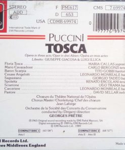 Alternative view of Giacomo Puccini / Maria Callas, Carlo Bergonzi, Tito Gobbi, Choeur National De L'Opéra De Paris, Orchestre De La Société Des Concerts Du Conservatoire, Georges Prêtre - Tosca (2xCD, RM) (Near Mint (NM or M-))