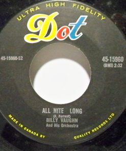 Alternative view of Billy Vaughn And His Orchestra - Blues Stay Away From Me / All Night Long (7", Single) (Very Good (VG))
