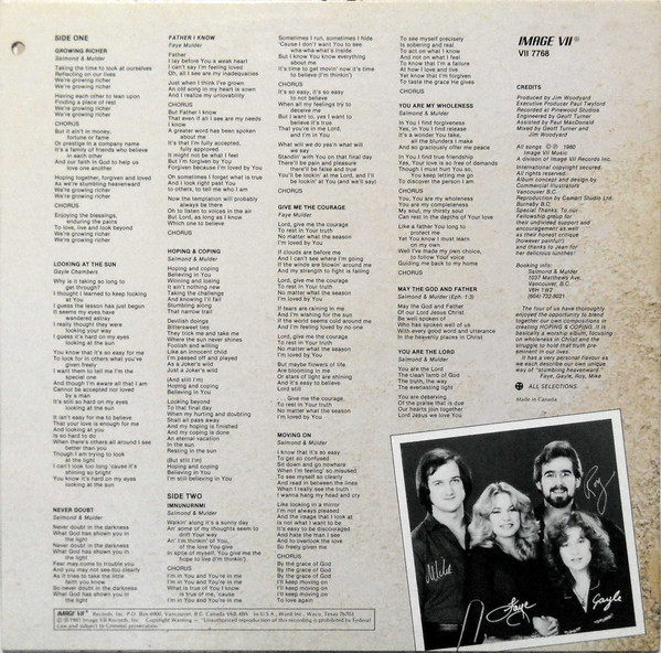 Salmond & Mulder - Hoping & Coping (LP) (Mint (M)) - Image 2