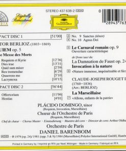 Alternative view of Hector Berlioz - Placido Domingo, Chœur De L'Orchestre De Paris Et Orchestre De Paris, Daniel Barenboim - Requiem - Le Carnaval Romain (2xCD, RM) (Near Mint (NM or M-))