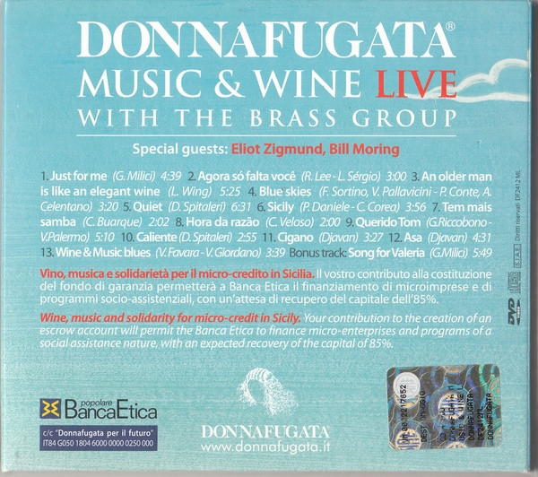 Donnafugata With The Brass Group Special Guests: Eliot Zigmund, Bill Moring - Music & Wine Live (CD, Album + DVD, Dig) (Mint (M)) - Image 2