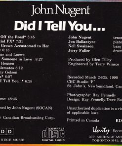 Alternative view of John Nugent - Did I Tell You... (CD, Album) (Near Mint (NM or M-))