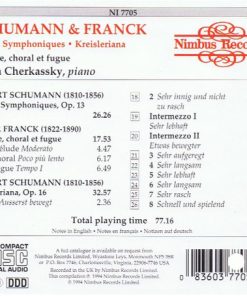 Alternative view of Shura Cherkassky - Schumann & Franck - Etudes Symphoniques, Kreisleriana (CD) (Near Mint (NM or M-))