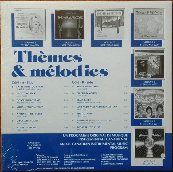 Marc Huard And Céleste Ensemble - Thèmes & Mélodies, Volume 8 (LP, Album) (Mint (M)) - Image 2
