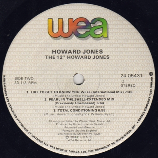 Howard Jones - The 12" Album (LP, Album, Comp, Qua) (Mint (M)) - Image 4