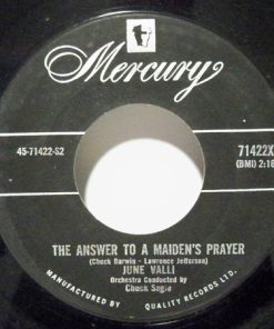 Alternative view of June Valli - In His Arms / The Answer To A Maiden's Prayer (7", Single) (Very Good Plus (VG+))