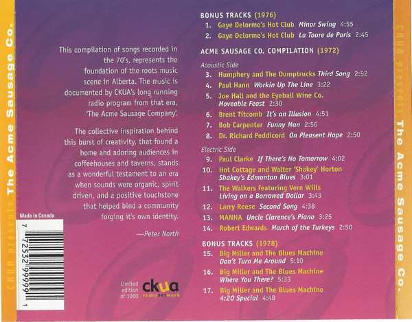 Various - The Acme Sausage Company (CD, Comp, Ltd, RE) (Near Mint (NM or M-)) - Image 2