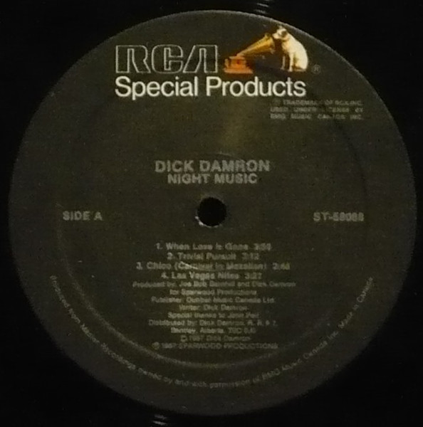 Dick Damron - Night Music (LP) (Mint (M)) - Image 3