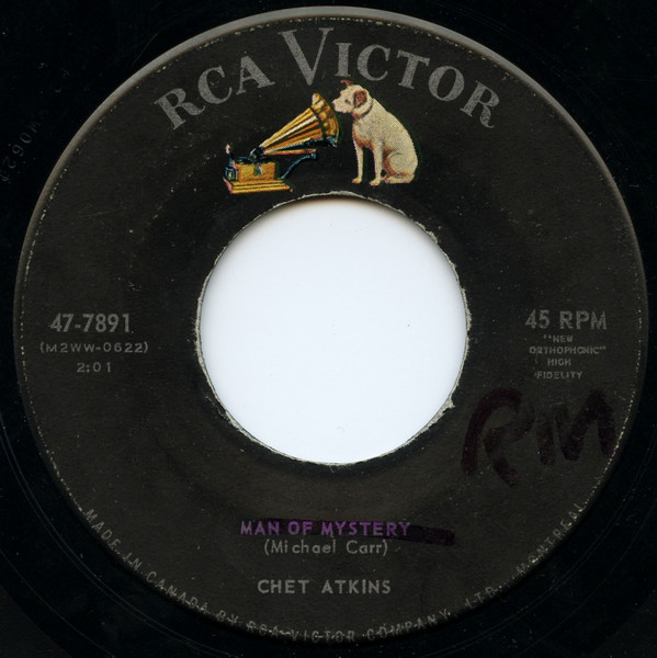 Chet Atkins - Windy And Warm / Man Of Mystery (7", Single) (Very Good (VG)) - Image 2