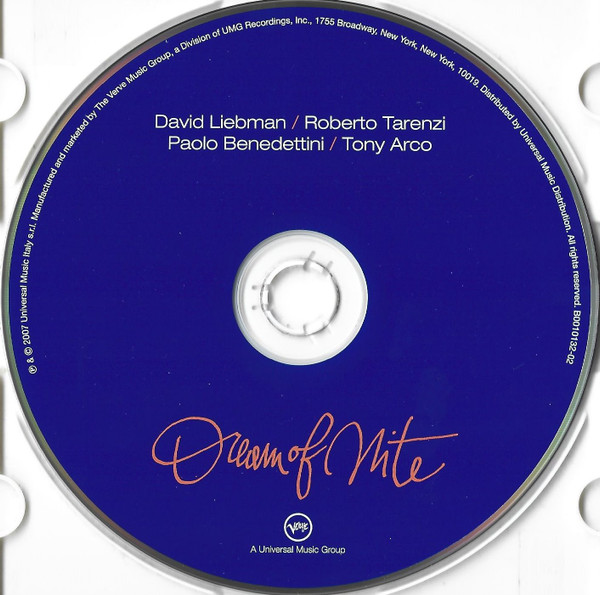 David Liebman, Roberto Tarenzi, Paolo Benedettini, Tony Arco - Dream of Nite (CD, Album) (Near Mint (NM or M-)) - Image 4