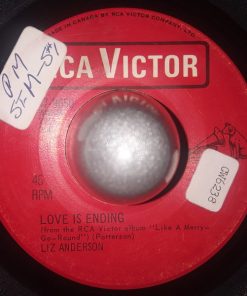 Alternative view of Liz Anderson - Blue Are The Violets / Love Is Ending (7", Single) (Very Good Plus (VG+))