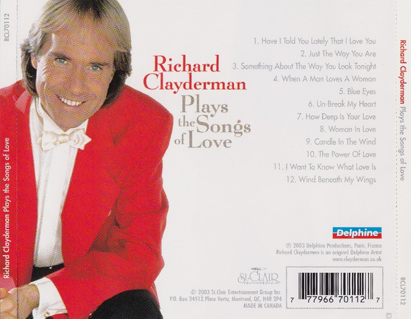Richard Clayderman - Plays The Songs Of Love (CD, Comp) (Near Mint (NM or M-)) - Image 4