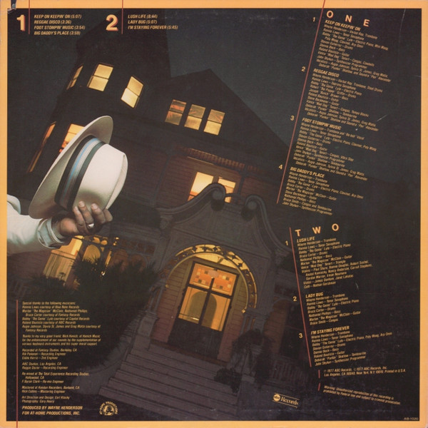 Wayne Henderson - Big Daddy's Place (LP, Album, CSM) (Mint (M)) - Image 2
