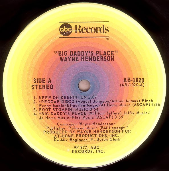 Wayne Henderson - Big Daddy's Place (LP, Album, CSM) (Mint (M)) - Image 3