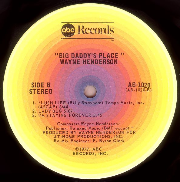 Wayne Henderson - Big Daddy's Place (LP, Album, CSM) (Mint (M)) - Image 4