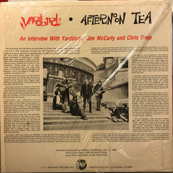 The Yardbirds - Afternoon Tea (LP, Pic) (Mint (M)) - Image 3