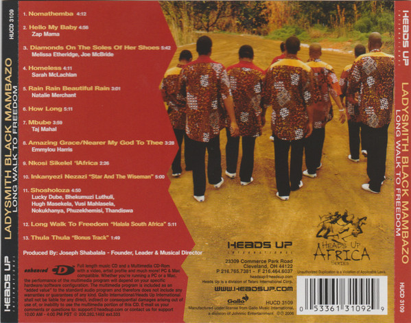 Ladysmith Black Mambazo - Long Walk To Freedom (CD, Album, Enh) (Near Mint (NM or M-)) - Image 2