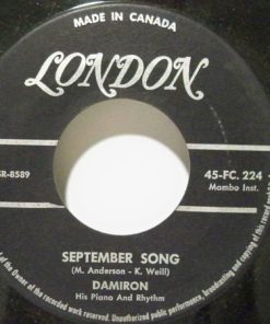 Alternative view of Damiron - Cheek To Cheek / September Song (7", Single) (Very Good Plus (VG+))
