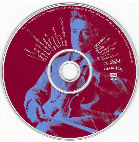 Nigel Kennedy, Fritz Kreisler - Kennedy . Kreisler (CD, Album) (Mint (M)) - Image 3