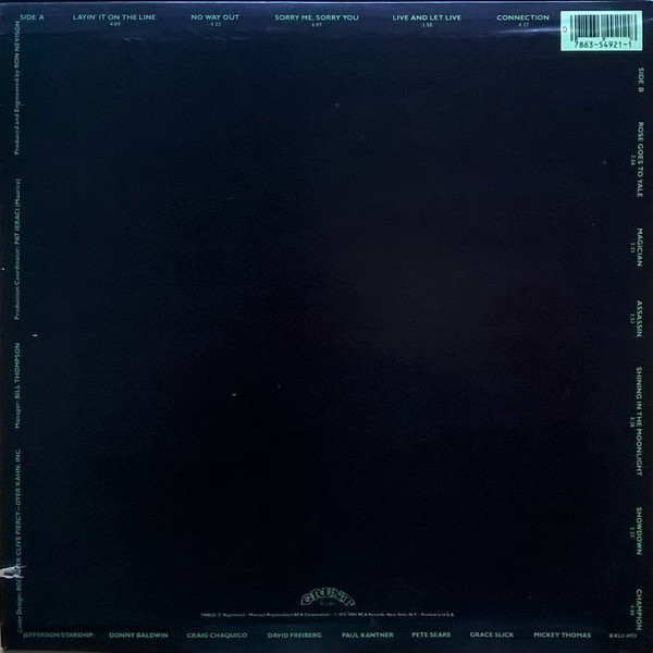 Jefferson Starship - Nuclear Furniture (LP, Album, RP) (Mint (M)) - Image 2