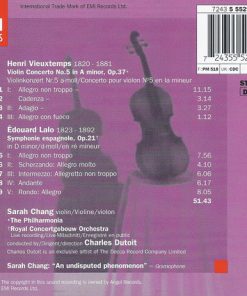 Alternative view of Édouard Lalo / Henri Vieuxtemps, Sarah Chang, Concertgebouworkest, Philharmonia Orchestra, Charles Dutoit - Symphonie Espagnole / Concerto Pour Violon N° 5 (CD) (Near Mint (NM or M-))