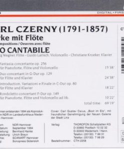 Alternative view of Carl Czerny, Trio Cantabile - Werke Mit Flöte (CD, Album) (Near Mint (NM or M-))