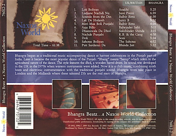 Various - Bhangra Beatz - A Naxos World Collection (CD) (Near Mint (NM or M-)) - Image 2