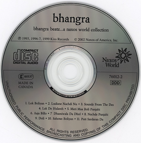 Various - Bhangra Beatz - A Naxos World Collection (CD) (Near Mint (NM or M-)) - Image 3