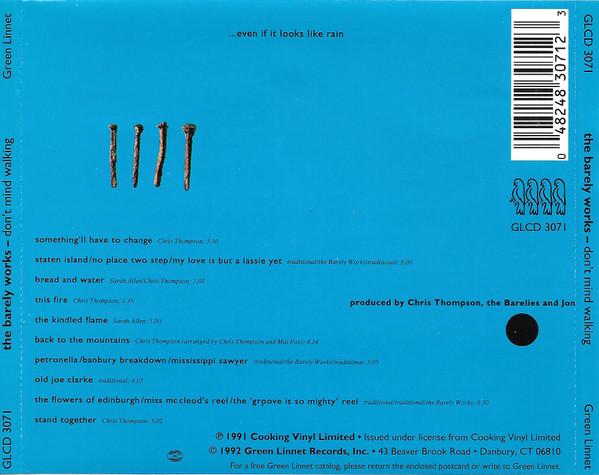 The Barely Works - Don`t Mind Walking (CD, Album) (Near Mint (NM or M-)) - Image 2