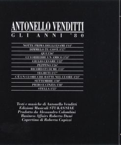 Alternative view of Antonello Venditti - Gli Anni '80 (CD, Album, Comp) (Near Mint (NM or M-))