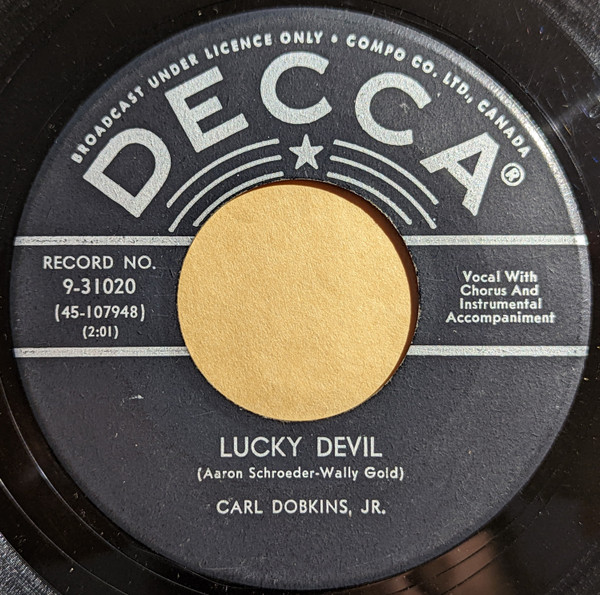 Carl Dobkins Jr. - Lucky Devil (7") (Very Good (VG))
