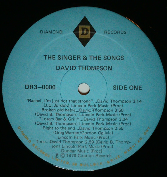 David Thompson (16) - The Singer And The Songs (LP, Album) (Mint (M)) - Image 2
