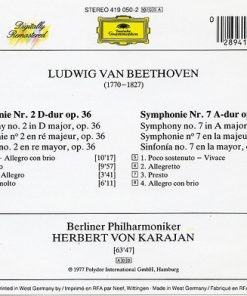 Alternative view of Ludwig van Beethoven / Berliner Philharmoniker / Herbert von Karajan - Symphonies Nos. 2 & 7 (CD, Comp, RM) (Near Mint (NM or M-))