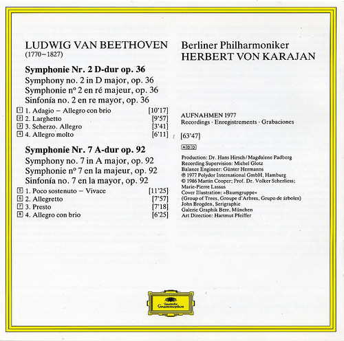 Ludwig van Beethoven / Berliner Philharmoniker / Herbert von Karajan - Symphonies Nos. 2 & 7 (CD, Comp, RM) (Near Mint (NM or M-)) - Image 4