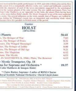 Alternative view of Gustav Holst, Claire Rutter, Royal Scottish National Orchestra, David Lloyd-Jones - The Planets • The Mystic Trumpeter (CD, Album) (Near Mint (NM or M-))