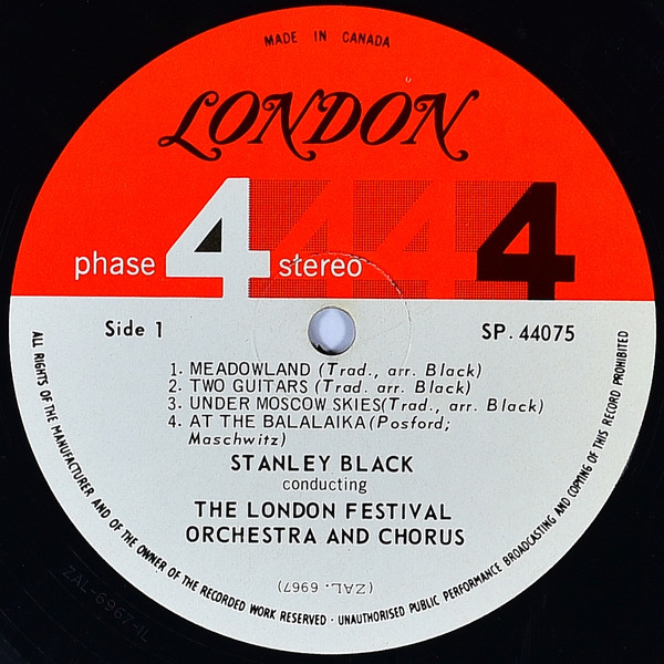 Stanley Black Conducting The London Festival Orchestra And London Festival Chorus - Russia (LP, Album, Gat) (Mint (M)) - Image 5