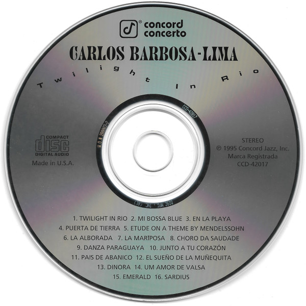Carlos Barbosa-Lima - Twilight In Rio (CD, Album) (Near Mint (NM or M-)) - Image 3