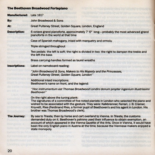 Melvyn Tan, Ludwig van Beethoven - The Beethoven Broadwood Fortepiano (CD, Album) (Near Mint (NM or M-)) - Image 4