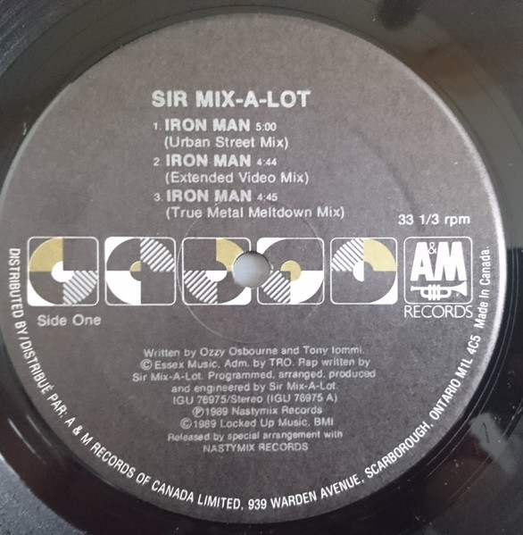 Sir Mix-A-Lot - Iron Man / I'll Roll You Up! / Posse' On Broadway (12") (Mint (M)) - Image 3