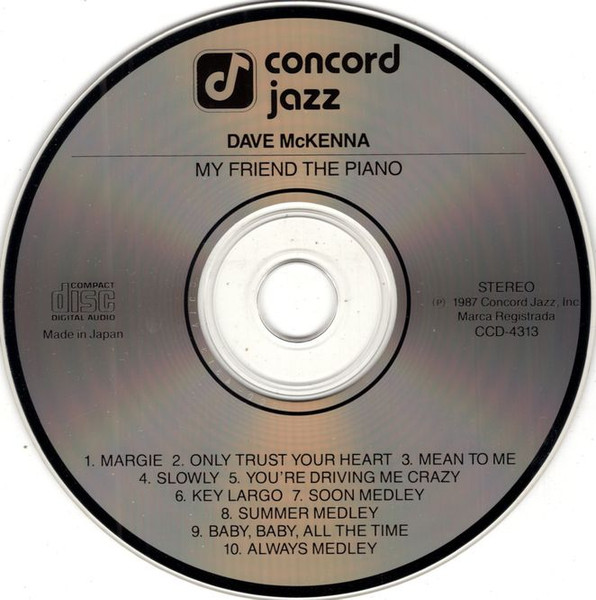 Dave McKenna - My Friend The Piano (CD, Album) (Near Mint (NM or M-)) - Image 3
