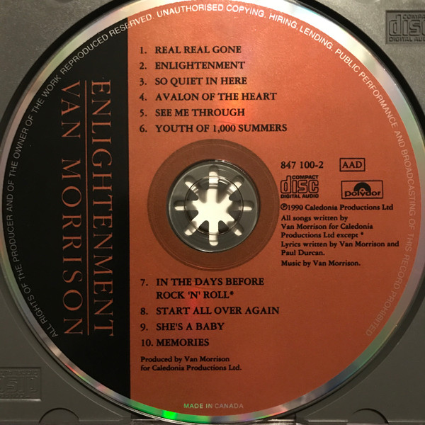 Van Morrison - Enlightenment (CD, Album) (Near Mint (NM or M-)) - Image 3